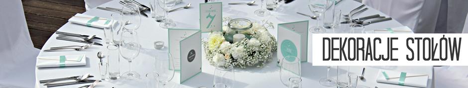 kwiaty i dekoracje stołów na wesele