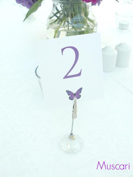 numery stołów z motylkami