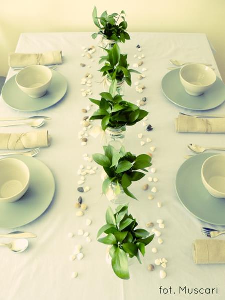 zielona - ekologiczna dekoracja stołu