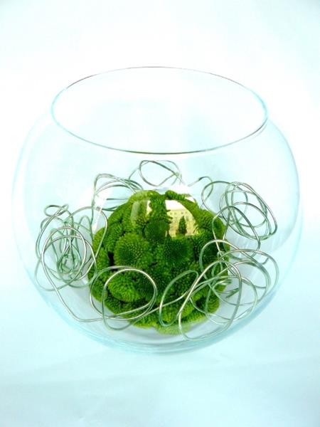 zielone modernistyczne - dekoracje w szklanej kuli